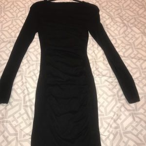 Long Black bodycon dress long sleeves